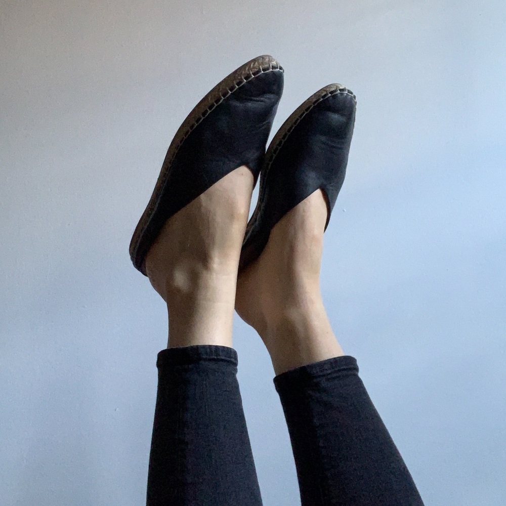 Franco Sarto Leather Espadrille Slides